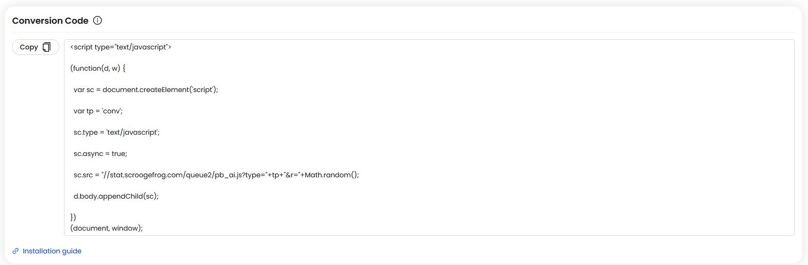Conversion Code Example